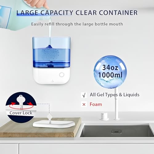 Image of Carnival Automatic Soap Dispenser for Bathroom Handwash Wall Mounted Liquid Soap Dispensers Hand 1000ml Wash Touchless Sensor Smart for Home Kitchen Basin Sink (ABS-(Automatic))