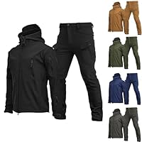 Waterproof Suits for Men Men's Waterproof Jacket and Trouser Suit Set Rainsuit Wind Resistant Lightweight & Breathable Rain Coat for Riding Hiking Fishing Camping