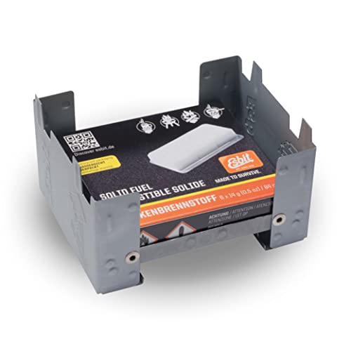 Comparison: Best Solid Fuel For Stove 10 Esbit Ultralight Folding Pocket Stove with Six 14g Solid Fuel Tablets steel, Small - Original