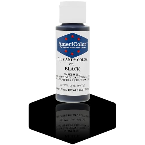 Americolor Candy Oil Food Color, 2-Ounce, Black