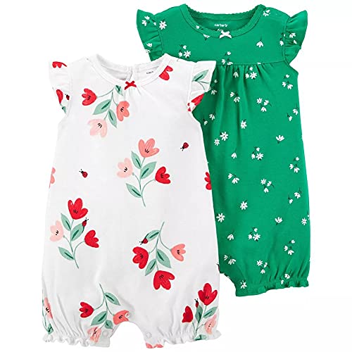 Carter's Baby Girls' 2-Pack Romper (Cute N Colorful, 6 Months) #TOP12