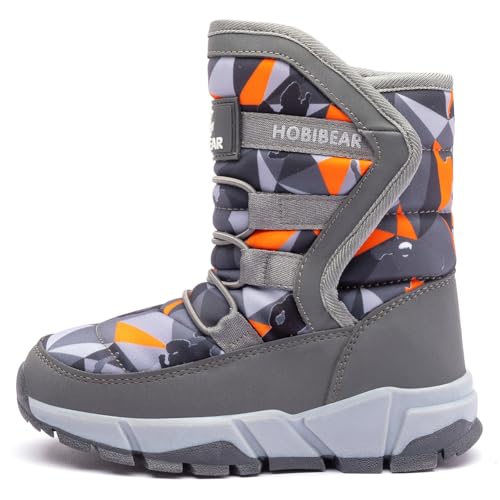 BODATU Boys Snow Boots Outdoor Waterproof Winter Kids Shoes3