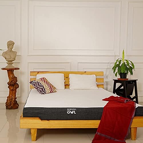 Morning Owl™ 8 inch Latex Mattress, 100% Natural Latex Mattress for Summer, Back and Spine Support, Luxurious Soft Mattress, Pincore Holes, Queen Size 72 * 66