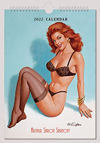 Artzilla Arthur Saron Sarnoff Wall Calendar 2022 Pin Up Glam Sexy Girl Retro Vintage A4
