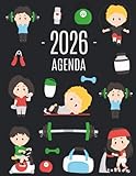 Fitness Agenda 2026: Pianificatore Giornaliera di 12 Mesi con Calendario 2026