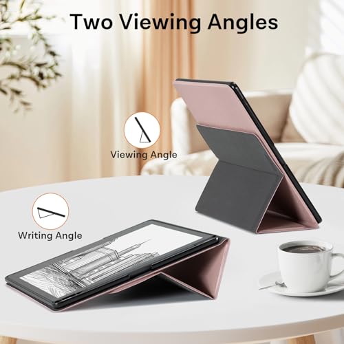 Image of CoBak Stand Case for Kindle Scribe - Premium Folio Leather Cover with Pen Holder, Auto Sleep /Wake - Compatible with 10.2 Inch Kindle Scribe (2022 /2024 Release)