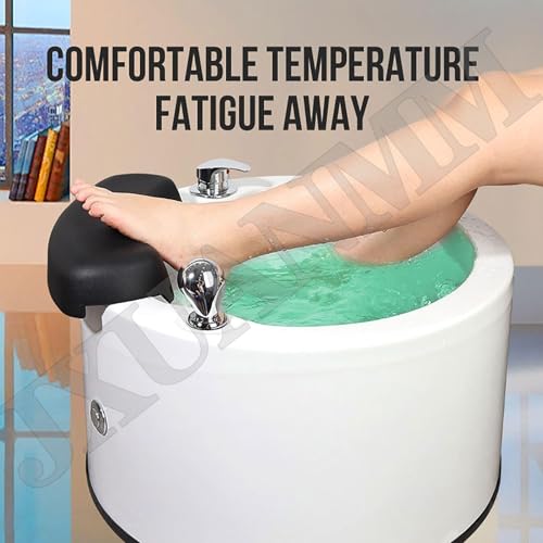 Baño de hidromasaje para pies, bañera de acrílico para pedicura con calor y masaje, lámpara LED colorida y 60 bolsitas para baño de pies, para tratamiento en spa casero miniatura 4