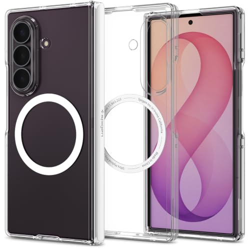 Image of Spigen Ultra Hybrid Pro MagFit Case for Samsung Z Fold 8 Ultra, Clear White