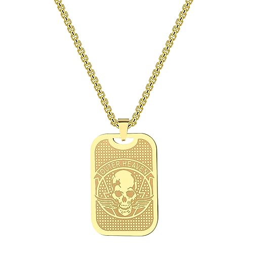 Collier tête de mort bijoux cadeau unisexe avec pendentif talisman protecteur