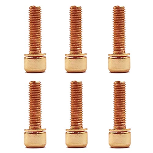 Fullbond Bicycle Handlebar Screws Handlebar Screws Wear-Resistant Stainless Steel Stem Bolts Screw Accessory For Mountain Bike 6-Pcs Golden #TOP2