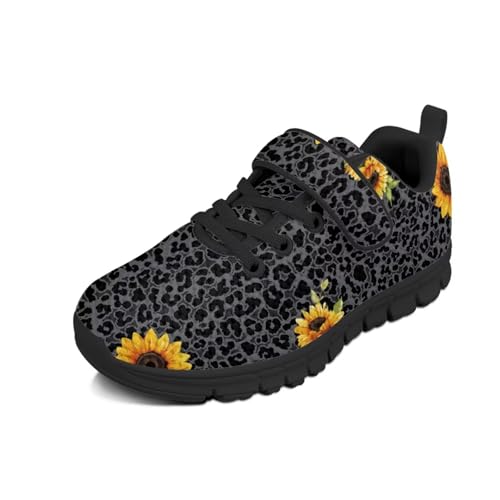 Highland Cattle and Cactus Shoes for Girls Little Kids Mesh Tennis Sneakers with One Strap Anti Slip School Athletic Sports Running Shoes