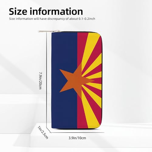 Arizona State Flag Print Womens Wallet, Ladies Credit Card Holder, Phone Wallet Purses, Long Clutch Hand Bag4