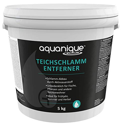 Aquanique eliminador de lodo 5 k g, para estanques, suficiente para hasta 100.000 l, Descomposición del lodo del estanque por el oxígeno activo, prevención del entarquinamiento
