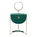 VICTORIA HYDE Sac à main à bandoulière pour femme en cuir véritable, vert, beige, rouge, demi-lune (Vert)