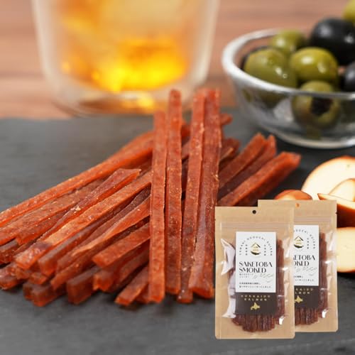 鮭とば スモーク ジャーキー 1パック56g 北海道産 燻製 珍味 おつまみ サーモン トバ 国産 ギフト お取り寄せ (2パック)