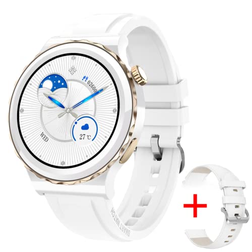 Seiconer Regalo de Moda Reloj Inteligente Mujeres Niñas Bluetooth Texto de Llamada, Frecuencia cardíaca Presión Arterial Sueño SpO2 Monitor Podómetro Impermeable Cronómetro Compatible iOS Android
