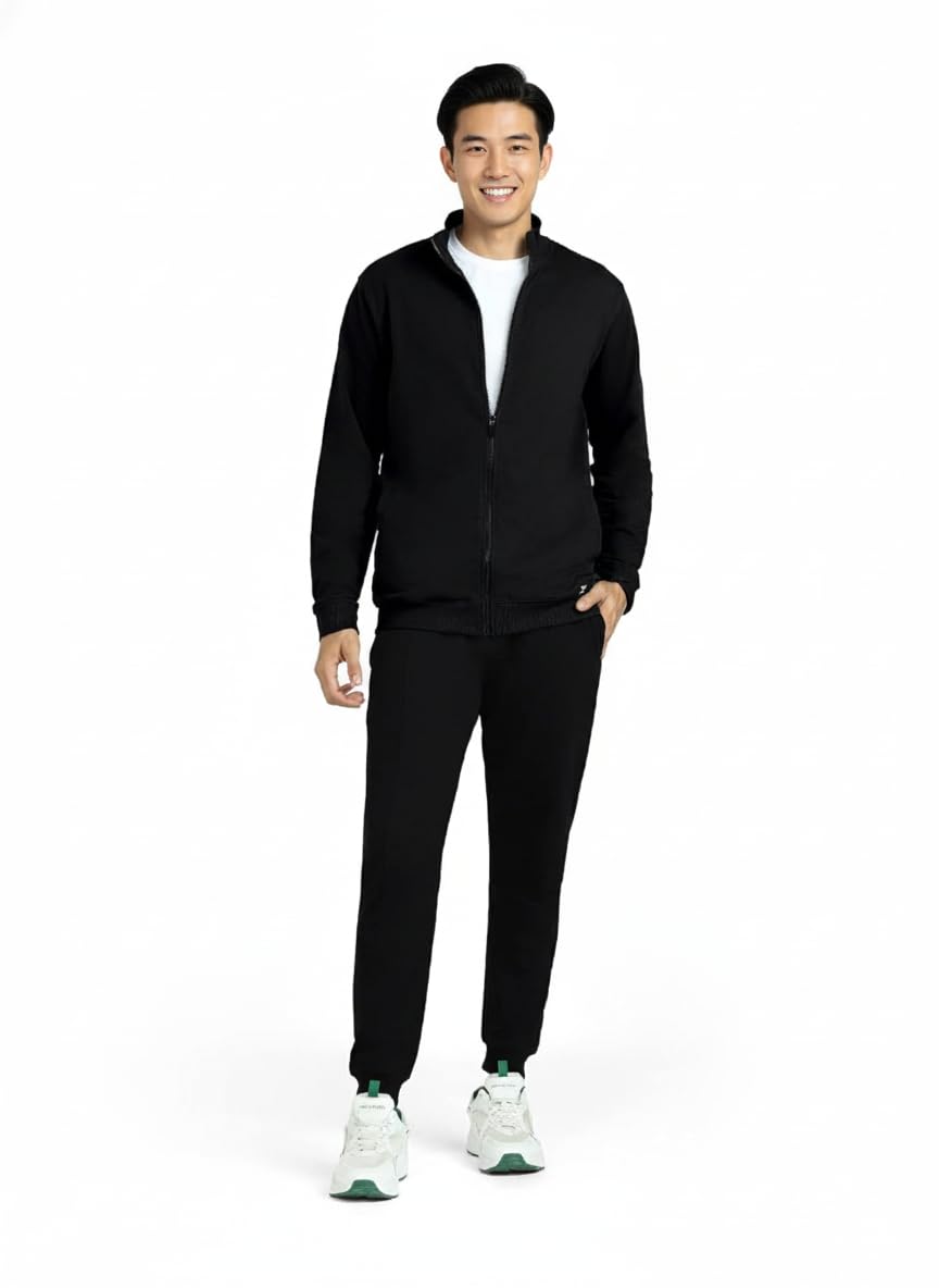 Regular Fit High Neck Zip-Up Winter Jacket with Full Zipper Closure and Side Pockets-picture-48