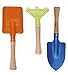 Produktbild Gartengeräte-Set für Kinder auf Karte 3-teilig mit Holzgriffen, Schaufel, Spaten, Harke ca. 27x19 cm