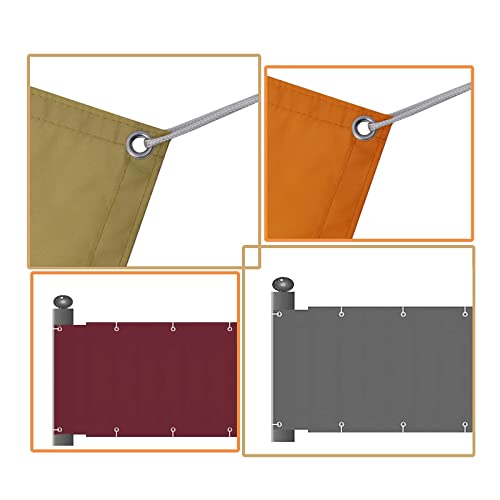 Voile d'ombrage rectangulaire 2x6m anti-UV et imperméable pour protéger votre balcon - 6