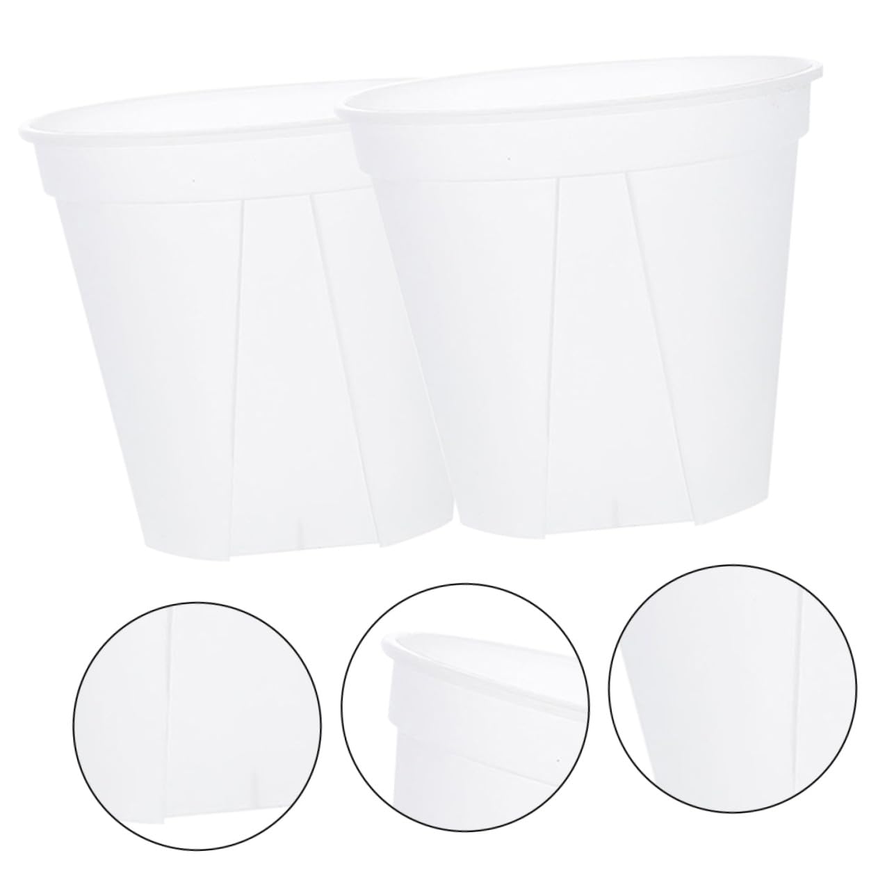 TOYANDONA Pots de Rempotage Transparents pour Orchidées Lot de 2 Plastique Robuste Diamètre 27 Cm