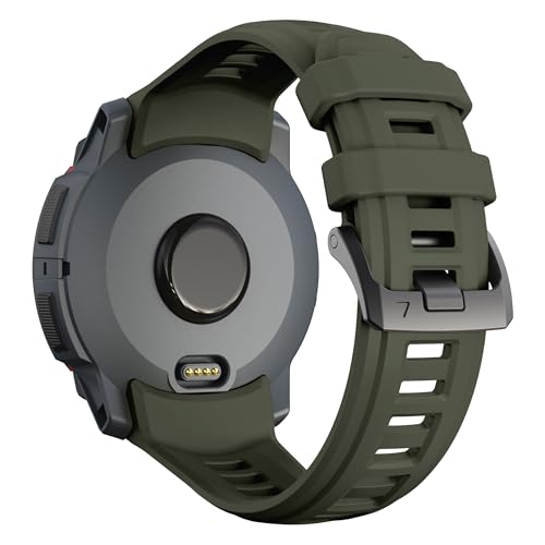 Image of XMUXI Compatible with Garmin Instinct 3 45mm Watch Strap Silicone Sport Replacement Band for Instinct 3 Solar 45mm /Instinct 3 Amoled 45mm with Stainless Steel Buckle(NO WATCH)
