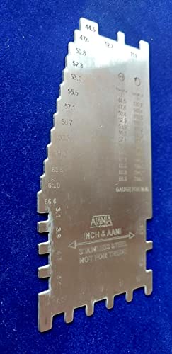 Image of Bangle & Bracelet Scale Gauge in Inch, Aani & Metric for Measuring Sizes of Bangles & Bracelets for Showroom, Workshop, Goldsmith, Jewellery Making & Repair, home use, Hobby Crafts, Bangle sizes