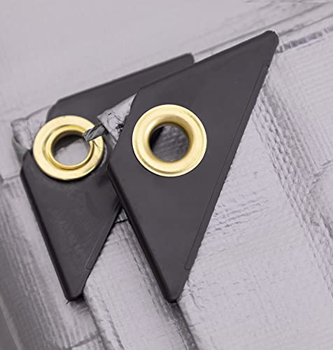 Kotap Tuh-1225 Multi-Use, Waterproof Ultra Heavy-Duty Protection/Coverage Tarp, Superior Weave For Greater Longevity, 16-Mil, Reversible, Size: 12' X 25', Silver-White #TOP4