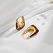 Acrylic Hoop Earrings for Women 14K Gold Plated Chunky Hoop Earrings Vintage Geometric Resin Fashion Jewelry Gifts