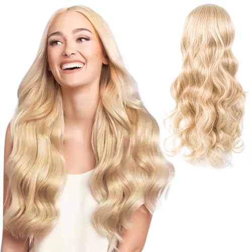 DKDDSSS Longue Perruque Blond Ondulée pour Femmes, 27