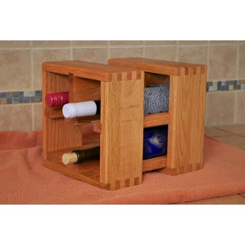 Soporte para Botellas de Vino de Madera 9x9x11 pulgadas miniatura 2