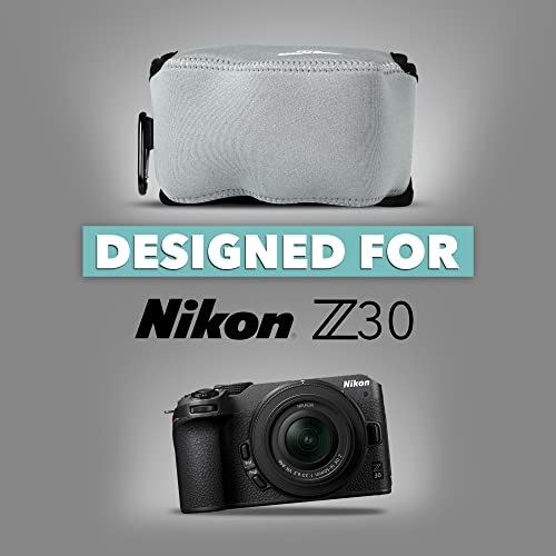 MegaGear Ultra Light Neoprene Camera Case Compatible with Nikon Z30 (16-50mm) (Gray) - Image 4