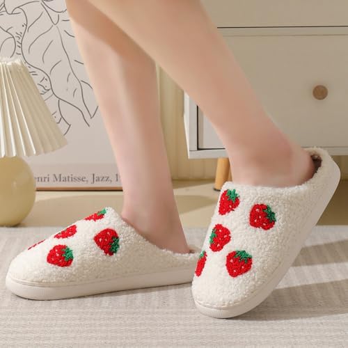 Image of Cozy Furry House Slippers for Women /Men Cute Warm Indoor Non-Slip Winter Cozy Shoes