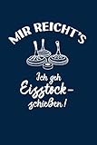 Eisstock: Ich geh Eisstockschießen: Notizbuch / Notizheft für Stocksport Stockschießen A5 (6x9in) liniert mit Linien