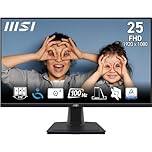 MSI Pro MP252 écran bureautique Full HD 24,5" - Dalle IPS 1920 x 1080, 100 Hz, écran respectueux des Yeux, Haut-parleurs intégrés, réglable en Inclinaison - HDMI 2.0b, DisplayPort 1.4a