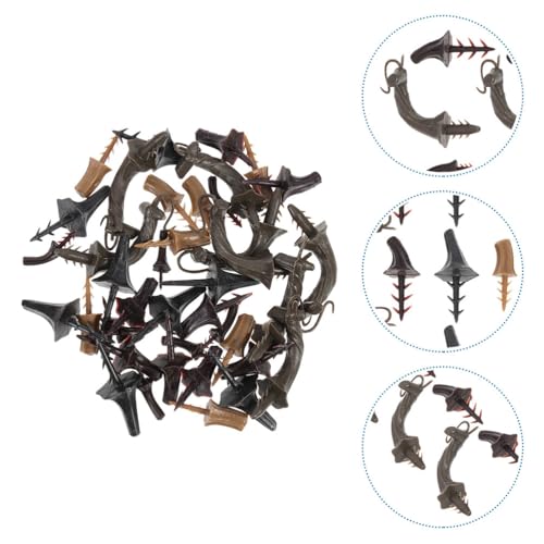 LUOZZY 80pcs Fake Pumpkin Stems Artificial Pumpkin DIY Handle Decoration Plastic Pumpkin Heads Ornaments for Halloween Thanksgiving