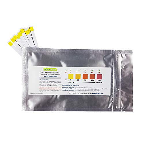 Aquanatura Trinkwasser Wasserhärtetest Härte/Gesamthärte (20 Teststreifen) zuverlässige und schnelle Ergebniss Cover