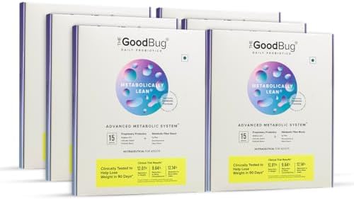 The Good Bug Metabolically Lean: Advance Metabolic System | Weight Loss For Women & Men | 16 b CFUs Probiotics Supplement + L-Carnitine + 7g Prebiotic Fiber | Boosts GLP1, Metabolism & Reduces Cravings Naturally | 90 Days Pack
