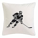 Eishockey – Dekokissenbezug 40x40 cm Baumwolle – Eishockeypuck Eishockeymannschaft Sport – Wohnung Humor