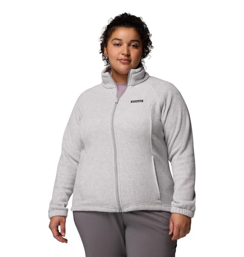 Columbia Womens Benton Springs Full Zip Fleece Jacket, Cirrus Grey Heather, Large