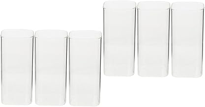 COLLBATH 6 Pçs Copo Quadrado Transparente Copos Quadrados Claros Copos De Suco Concentrado Copos De Suco Copos De Bebida Copo De Bebida Copo De Suco Copo De Bebida Fria