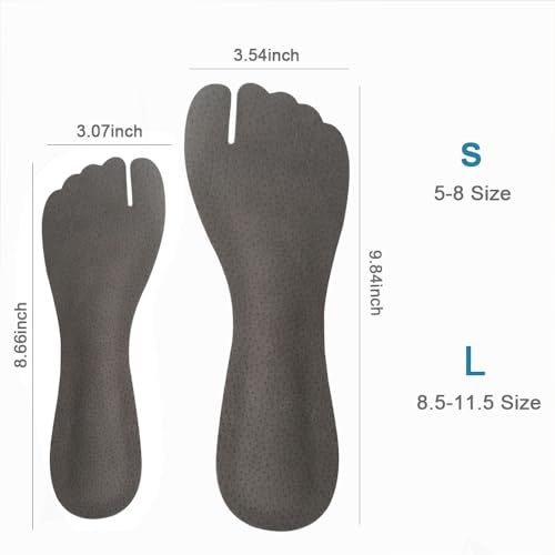 2 pares plantillas de pigskin antideslizantes adhesivas para sandalias 5-7.5 miniatura 4
