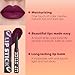 IATMOMOD Plum Purple Matte Lipstick for Women, Long Lasting Waterproof Transfer-Proof Vegan Lip Bar, 24H Moisturizing Smudge-Proof All-Day Lip Color for Daily & Party A08#