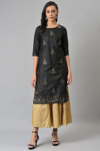 Image of W for Woman Women's Shantung Strechable Regular Culottes for Women | Shantung Culottes