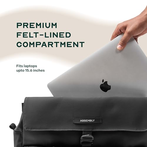 Image of Assembly Messenger Bag with Sleek Construction & Laptop Protection, Water-Resistant Laptop Bag for Office & Commuting