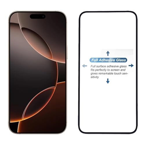 Image of Premium Tempered Glass Screen Protector Compatible with iPhone 16 Pro Max (6.9 Inch) | 9H Hardness | Edge to Edge Protection | Anti Scratch | Bubble Free Installation | HD Clear | Ultra Thin Screen Guard