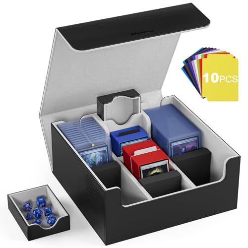 image for Mlikero Card Deck Case, Trading Card Storage Box for Magnetic Cards Ho