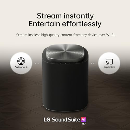LG M7 Sound Suite Wireless Speaker with Dolby Atmos FlexConnect– Bluetooth and Wi-Fi, Google Cast & AirPlay – 3 Drivers + 4" Woofer – Connect to TVs & H7 Soundbar – (New 2026 Model) by LG - Image 6