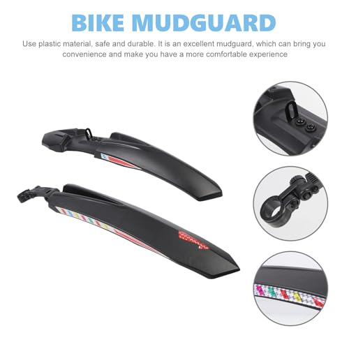 Guardabarros para bicicleta todo terreno de plástico negro MAGICLULU resistente 4