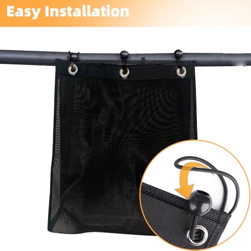 Image of Universal UTV Trash Bag Mesh,Trash Sack for UTV,PVC Mesh Organizer,Compatible with Polaris RZR, Can-Am(24''*16.9''*10.6'')