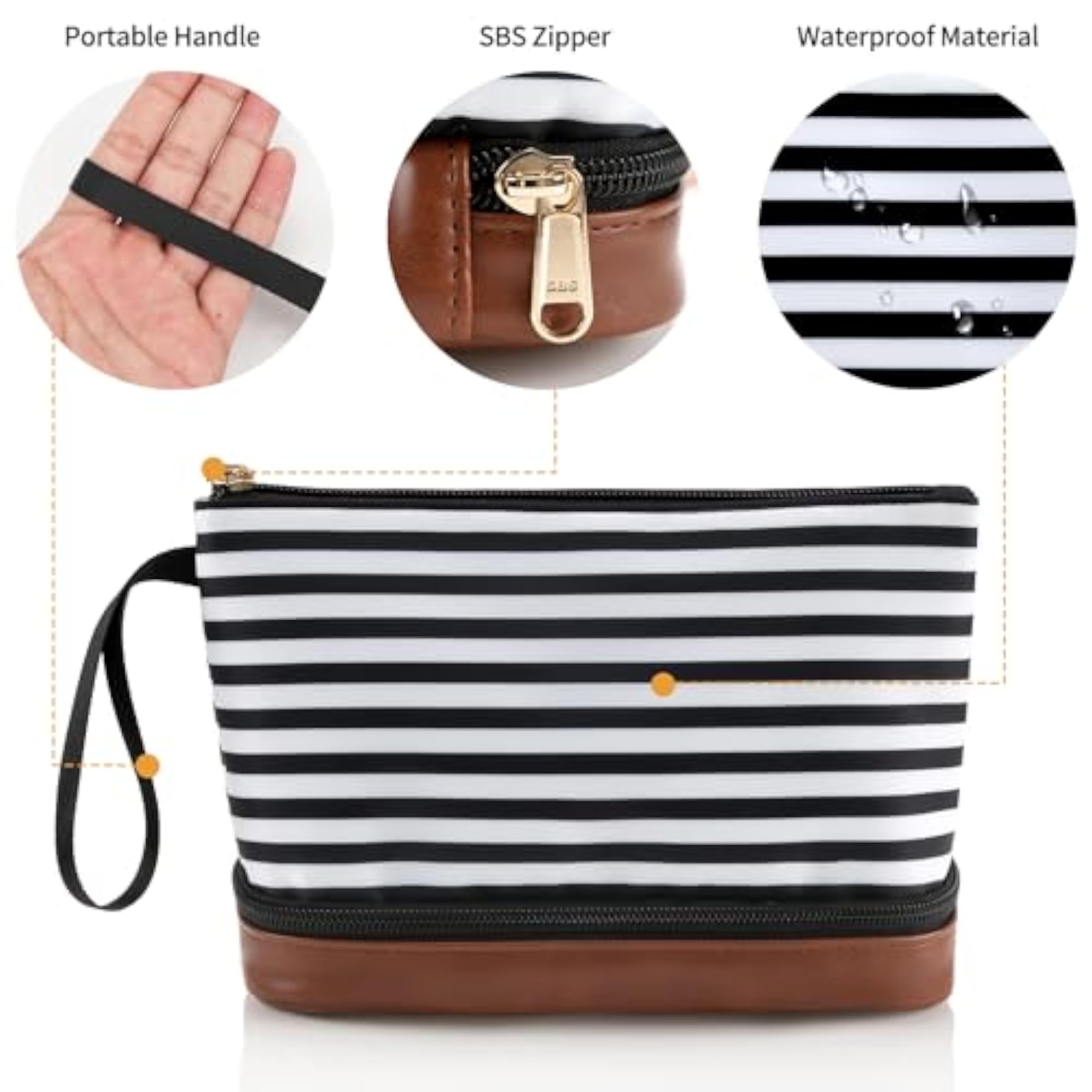 Makeup Organizer Bag for Women, Travel Cosmetic Pouch